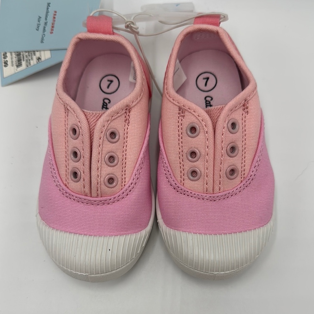 NWT Cat & Jack Slip-On Pink Shoes – Toddler Girls Size 7 - Picture 1 of 10